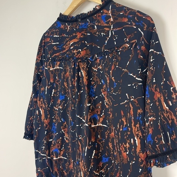 Maison Scotch Scotch & Soda Abstract Print Dress Size Petite Medium - Picture 8 of 14